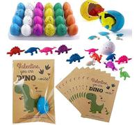 Dinosaur Party Favors Funny Mini Dinosaur Toys,12/24/48 Pack Dino Eggs and Hatching Card Bulk Gifts Novelty Birthday Party Decorations,Dino Party Favors
