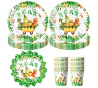Dinosaur Party Tableware, Dinosaur Birthday Tableware Set, Dinosaur Birthday Decoration Party Tableware Set, Dinosaur Party Tableware, Paper Plates, Children's Birthday, Paper Plates, Cups, Napkins