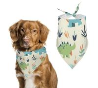 Dinosaur Pattern Pet Scarf Exquisite Fashion Dog Bandanas Breathable Triangle Cat Dogs Bibs Scarf for Dog Bandana for Small Medium Large Kerchief