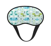 Dinosaur Pattern Print Blackout Sleep Mask - Side Sleeper Eye Cover, Soft Comfort, Perfect for Travel, Meditation