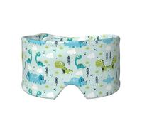 Dinosaur Pattern Print Sleep Eye and Ear Muffs Mask - Adjustable Yoga Travel Headband, Keep Warm Shading Comfortable Aid