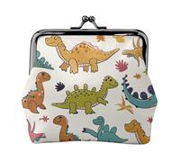 Dinosaur Pattern Printed Coin Purse Pouch-Mini Coin Wallet,Change Purse,Leather Coin Pouch Holder For Woman Girls, Black, One Size, Modern,european Style, Retro