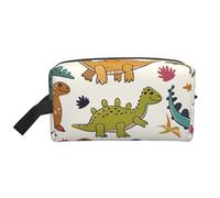 Dinosaur Pattern Printed Makeup Bag Travel Portable Cosmetic Bag Large Capacity Makeup Case Toiletry Handbag Organiser for Women