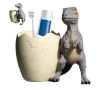 Dinosaur Pen Holder - Resin Simulation Tool | 13 cm Round Storage Bucket, 445 G, Tyrannosaurus Rex Series, Table Decoration for Creative Stationery, Athlon, Please refer to the description, Please