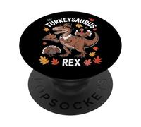Dinosaur Pilgrim Turkeysaurus Rex Thanksgiving PopSockets Adhesive PopGrip
