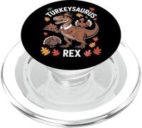 Dinosaur Pilgrim Turkeysaurus Rex Thanksgiving PopSockets PopGrip for MagSafe