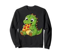 Dinosaur Pizza Lover Fun T-Rex Dino Eating Pizza Slice Sweatshirt