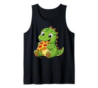 Dinosaur Pizza Lover Fun T-Rex Dino Eating Pizza Slice Tank Top