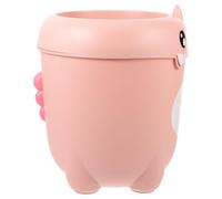 Dinosaur Plastic Lidless Wastepaper Basket Cartoon Pink Room Trash Bin