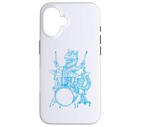 Dinosaur Playing Drums Animal Drummer Musician Band Case for iPhone 16