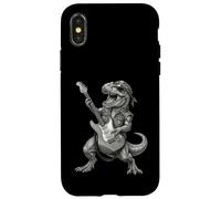 Dinosaur Playing Guitar Rock & Roll Dinosaurs Rocker Music Case for iPhone X/XS