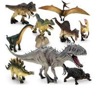 Dinosaur Playset with 14" Indominus Rex & 8 Detailed Dino Figures - Educational Toy for 3-8 Year Old Boys Girls (9 PCS)