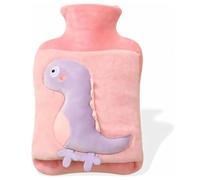 Dinosaur Plush Hot Water Bottle with Cover,Dinosaur Plush Hot Water Bag,2000ML,Neck Back Shoulder Warmer,Hot & Cold Massaging,Cute Animal Winter Cosy Gifts for Adults and Kids