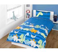 Dinosaur Polycotton Duvet Cover With Pillowcase Rapport Home Black Single