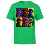 Dinosaur Pop Art Funny Gifts for Adults Classic Tee Top Mens T-Shirt#P1#OR#A Irish Green S