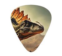 Dinosaur Print Guitar Pick for Men Women Triangle Instrument Accessories Plectrums(12pcs One sided)