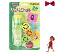 Dinosaur Projector Flashlight, 2026 New Dinosaur Light Projector With 24 Images, Projects Onto Walls, Ceilings, And Tents(Vegetables)