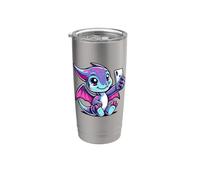 Dinosaur Pterodactyl Making Selfie Cute Kids & Adults Stainless Steel Insulated Tumbler