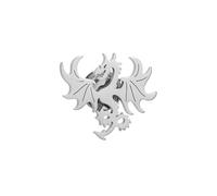 Dinosaur Pterosaur Chinese Dragon Brooch Stainless steel Bow Button Suit Badge Men's Women's Gifts, One Size, Stainless Steel, gem na