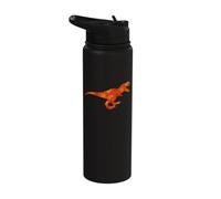 Dinosaur Pumpkin Head Jack O Lantern Halloween Stainless Steel Insulated Water Bottle
