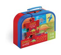 Dinosaur puzzle and case - 24 pieces Multicoloured one size