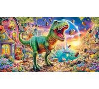 dinosaur Puzzle Game 1000 Pieces Jigsaw Puzzles Impossible Hard Difficult Challenging Recycled Paper for Adults and Kids Age 12 Years Up 38x52/1000pcs
