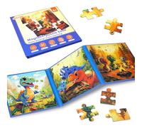 Dinosaur Puzzles for Kids 3 4 5 (9-12-20PCS),Magnetic Jigsaw Puzzles for 3-5 Year Olds Boys,3 4 5 Years Old Kid Gifts, Toddlers Car Airplane Travel Activities Toys,Birthday Presents for Children