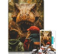 Dinosaur Puzzles for Teenagers 1000 Pieces,Help The Brain Exercise Addictive Toys to Cultivate Patience Great Gift (38x26cm)
