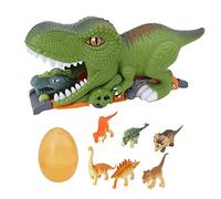 Dinosaur Race Track Toys, Dinosaur Tunnel Playset with 6 Dinosaurs and Egg, Sliding Scenario Simulation for Kids, Enhance Imagination with Life Like Dinosaur and Multiple Pl