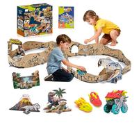 Dinosaur Race Track with 360° Looping and Turntable, 2 Racing Cars, Toy Set for Children from 3 Years