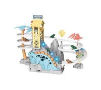 Dinosaur Racing Set for Kids, Electric Race Track Game with Music and Lights, Ideal Birthday Gift for Ages 3 and Up