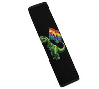 Dinosaur Rainbow Flag Proud Seat Belt Cover Pad Universal Shoulder Strap Protection Seatbelt Covers Car Accessories 1PCS