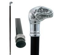 Dinosaur Raptor Head Walking Stick | Elegant Personalized Walking Stick for Elderly Man Woman Lady Senior Dandy Vintage for Walking CAVAGNINI Made in Italy, Ideal for Ceremony or Gift