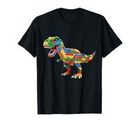 Dinosaur Raptor Master Builder Block Building Brick Builder T-Shirt