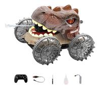 Dinosaur Remote Control Car, 17cm Monster Truck Toys, 2.4G Rc Car Dinosaur Toy with Spray Roar LED Lights, Boys Toys Age 3 4 5 6 7 8, Toddler Kids Toy Gifts Birthday Presents Easter Xmas (B1)