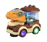 Dinosaur Remote Control Cars, 360° Rotating Remote Control Monster Truck with Spray Roar LED Lights, RC Dragon Monster Truck Car Boys Toys Age 3-12, Christmas Birthday Toy Gifts for Kids (Yellow)