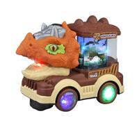 Dinosaur Remote Control Cars, 360° Rotating Remote Control Monster Truck with Spray Roar LED Lights, RC Dragon Monster Truck Car Boys Toys Age 3-12, Christmas Birthday Toy Gifts for Kids (Orange)