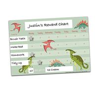 Dinosaur Reward Chart with reusable hook and loop stars by Cerise Publishing