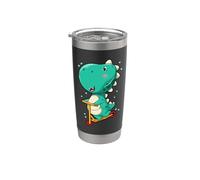 Dinosaur Riding Scooter T-Rex Biker Biking Stainless Steel Insulated Tumbler