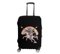 Dinosaur Riding Unicorn1 Luggage Cover Washable Suitcase Protector Anti-Scratch Suitcase Covers Fits 18-32 Inch M
