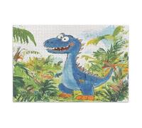Dinosaur Roaming in The Prehistoric Jungle 1000 Piece Puzzle - Jigsaw for Adults