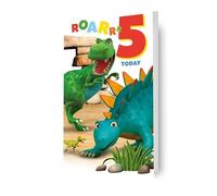 Dinosaur Roar BIRTHDAY CARD AGE 5 HAPPY 5TH BIRTHDAY CARD