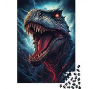 Dinosaur Roar Jigsaw Puzzle for Adults 1000 Piece Jigsaw Puzzle Paper Game Night Scene Home Decor Gift 70x50cm/1000pcs