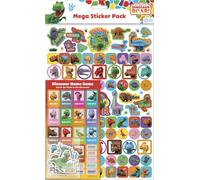 Dinosaur Roar Mega Sticker Pack | Officially Licensed Product | Three Types of Stickers (120+ stickers) | Reusable | Age 3+ | Unisex | Gifts, Presents & Party Bags