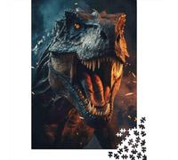 Dinosaur Roar Monster 1000 Pc Recycled Paper Jigsaw Puzzle Adults Reusable Stress Relief Challenging Brain Teaser 52x38cm/1000pcs