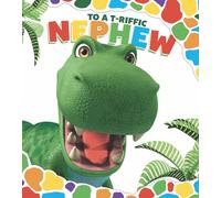 Dinosaur Roar Nephew Birthday Card - Fun Kids Greeting Card for Dinosaur Fans - Perfect for Young Nephews on Their Special Day
