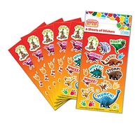 Dinosaur Roar Party Bag Sticker Pack (Six Sheets) | Official Licensed Product | Perfect as Party Bag or Stocking Fillers