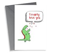 dinosaur roarly Valentines Day Card 19556