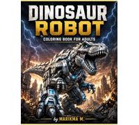 Dinosaur Robot Coloring Book for Adults: Featuring 18 Mecha Dinosaurs