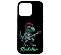 Dinosaur Rock Star Guitar Rock'n Roll Music Singer, Band Case for iPhone 15 Pro Max